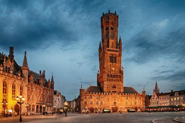 Belfry Tower in historical center of Bruges