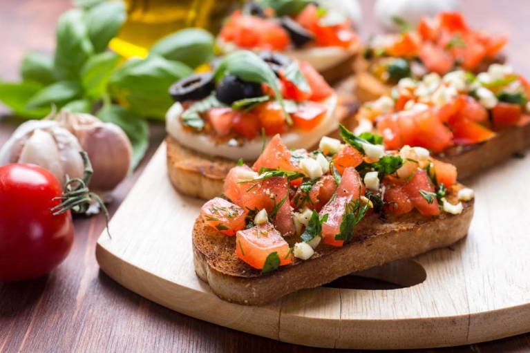 Bruschetta in Rome, Italië