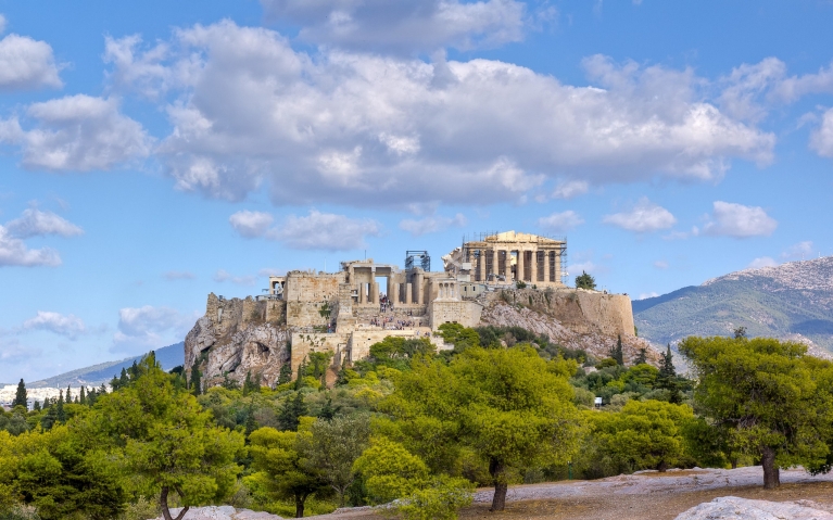 The Acropolis in Athens Greece