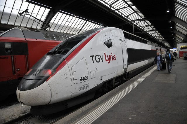 TGV Lyria high-speed rain