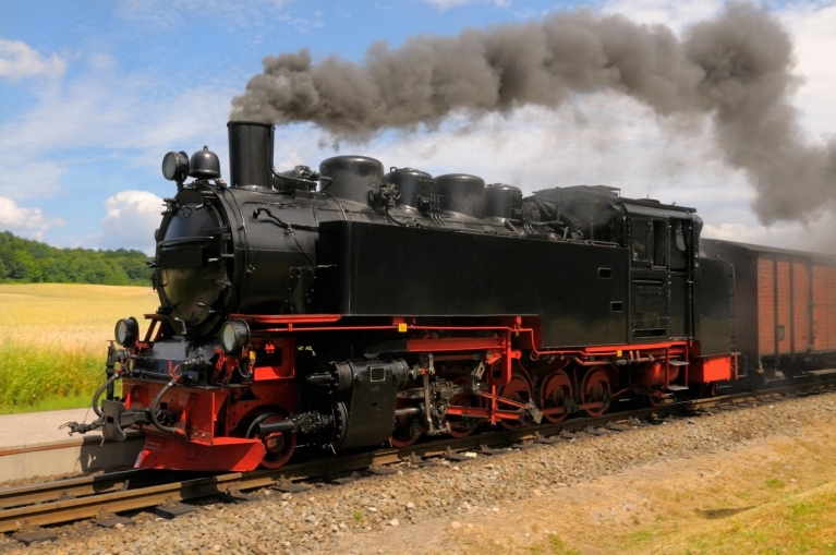Steam train railway museum Nuremberg